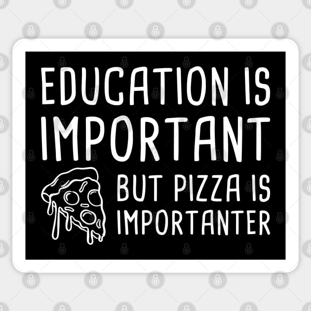 Pizza Is Importanter Sticker by LuckyFoxDesigns